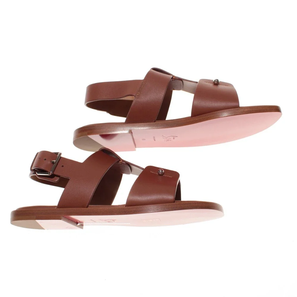 Christian Louboutin NWB Chambeliss Sandals Size 40 (US 7) in Brown Leather